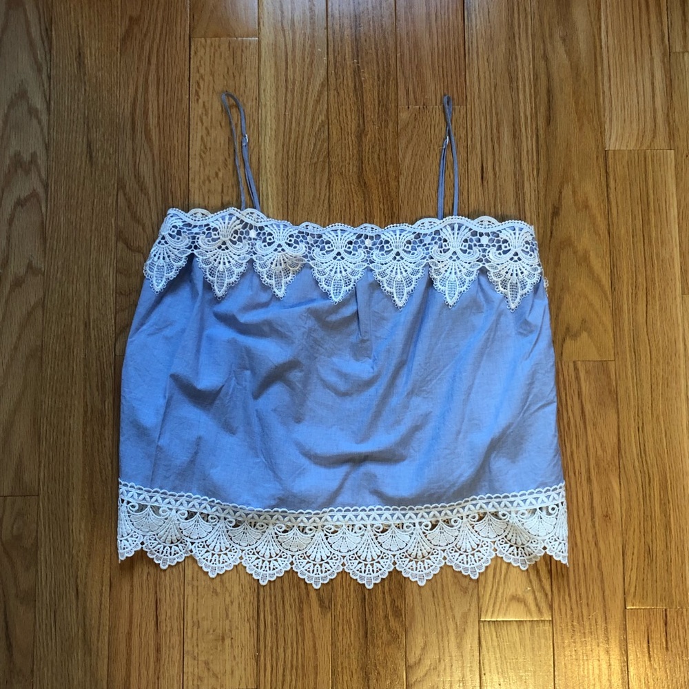 EXPRESS Light Blue Lace Top